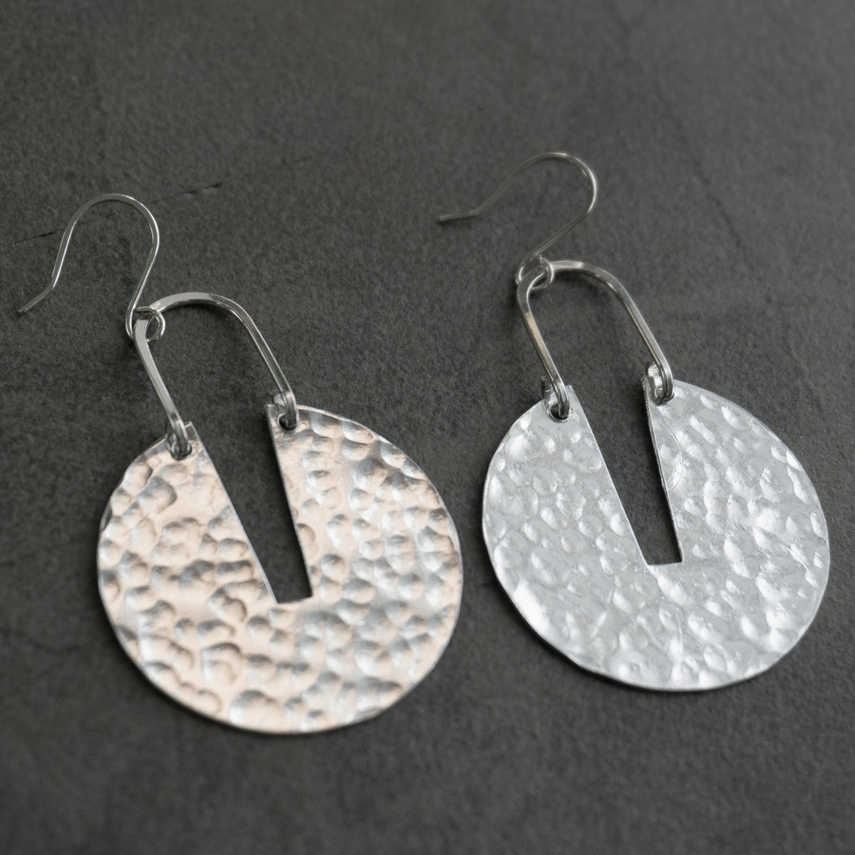 Kinetic Aluminum Sundial Earrings