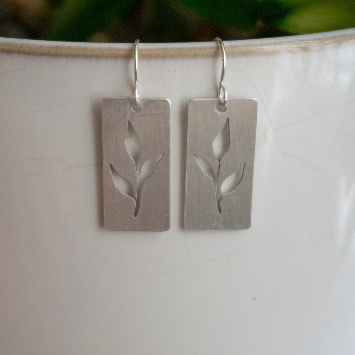 Cutout Leaf Botanical Earrings