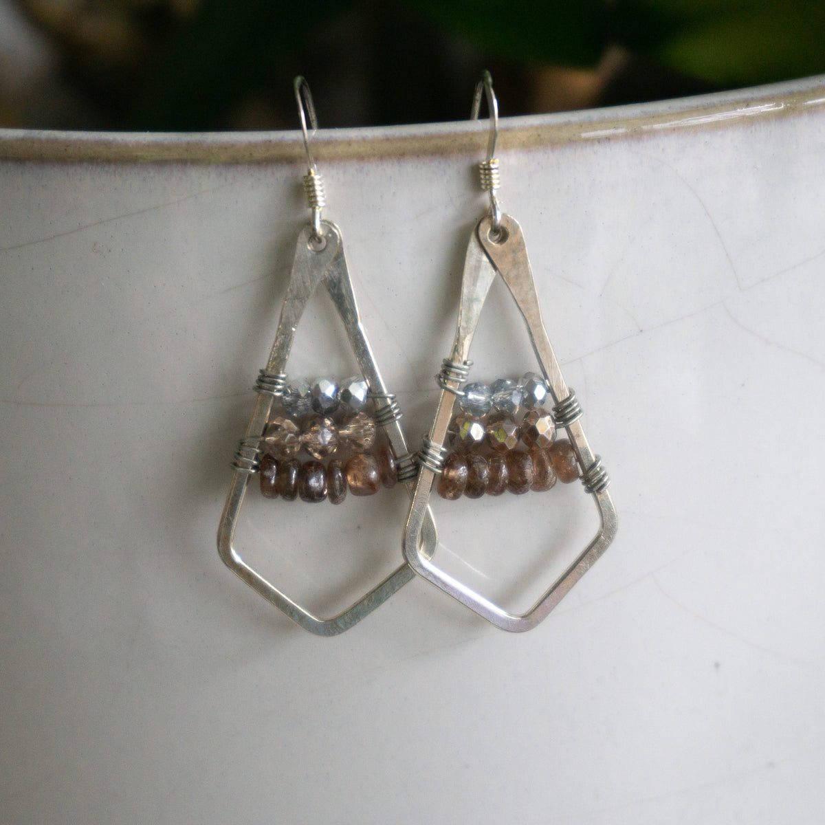 Ombre Earrings - Small Neutral