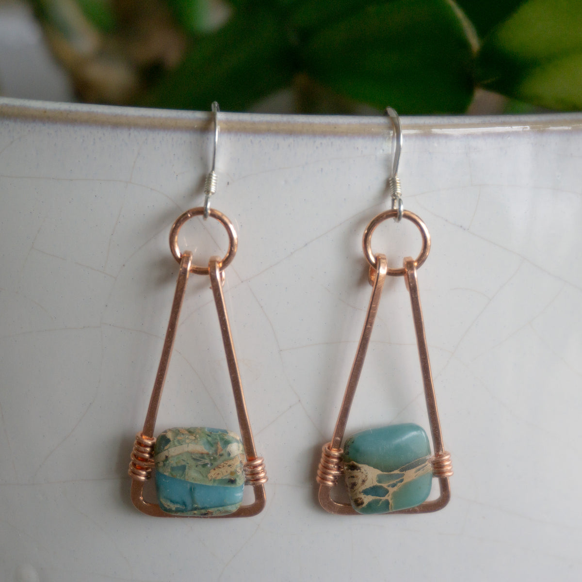 Swing Earrings - Aqua Terra Jasper