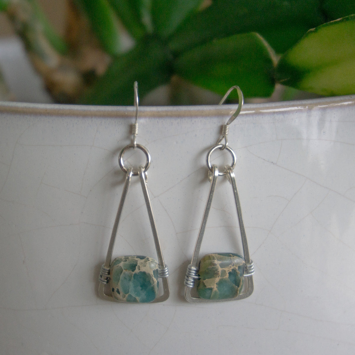 Swing Earrings - Aqua Terra Jasper