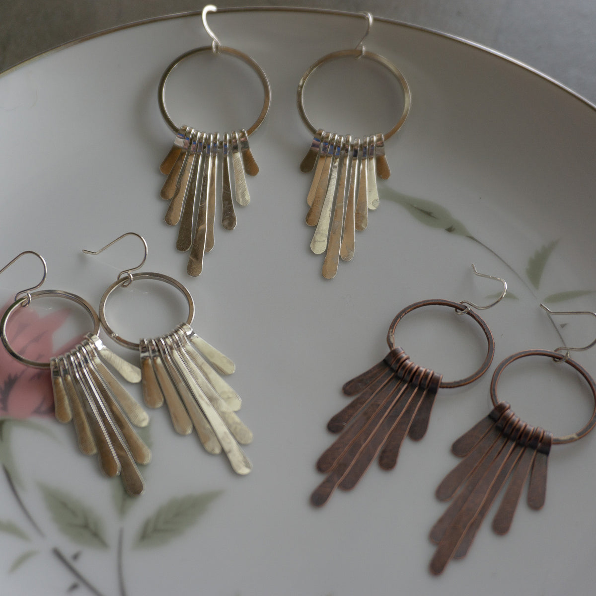 Kinetic Fringe Fan Earrings - Small / Medium