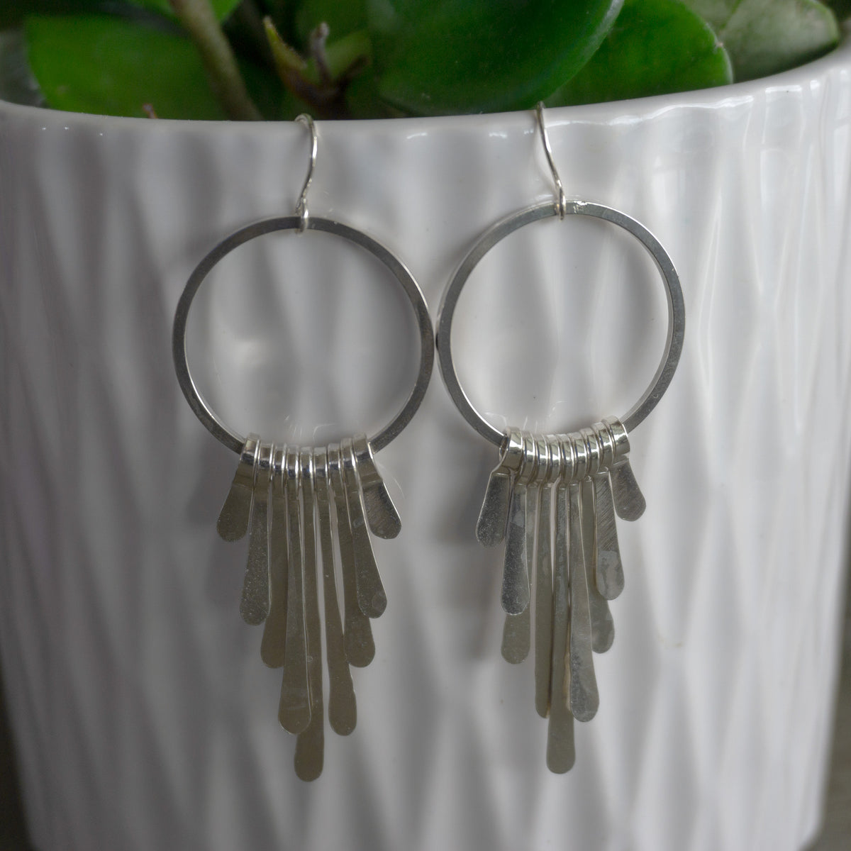 Kinetic Fringe Fan Earrings - Small / Medium