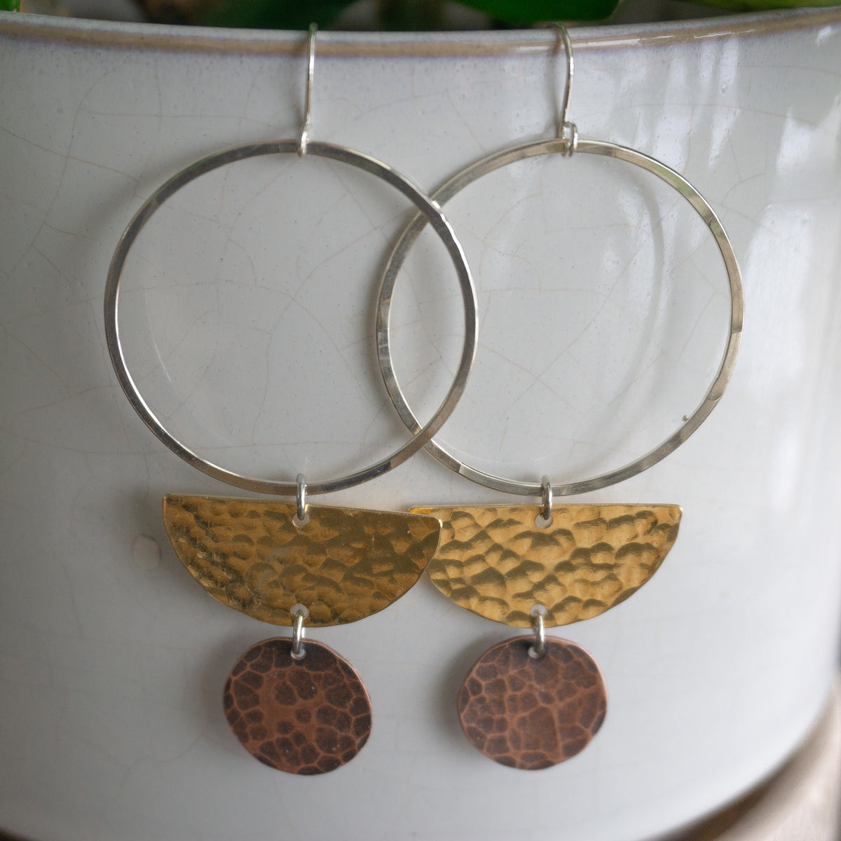 Cascade Hoop Half Drop Earrings