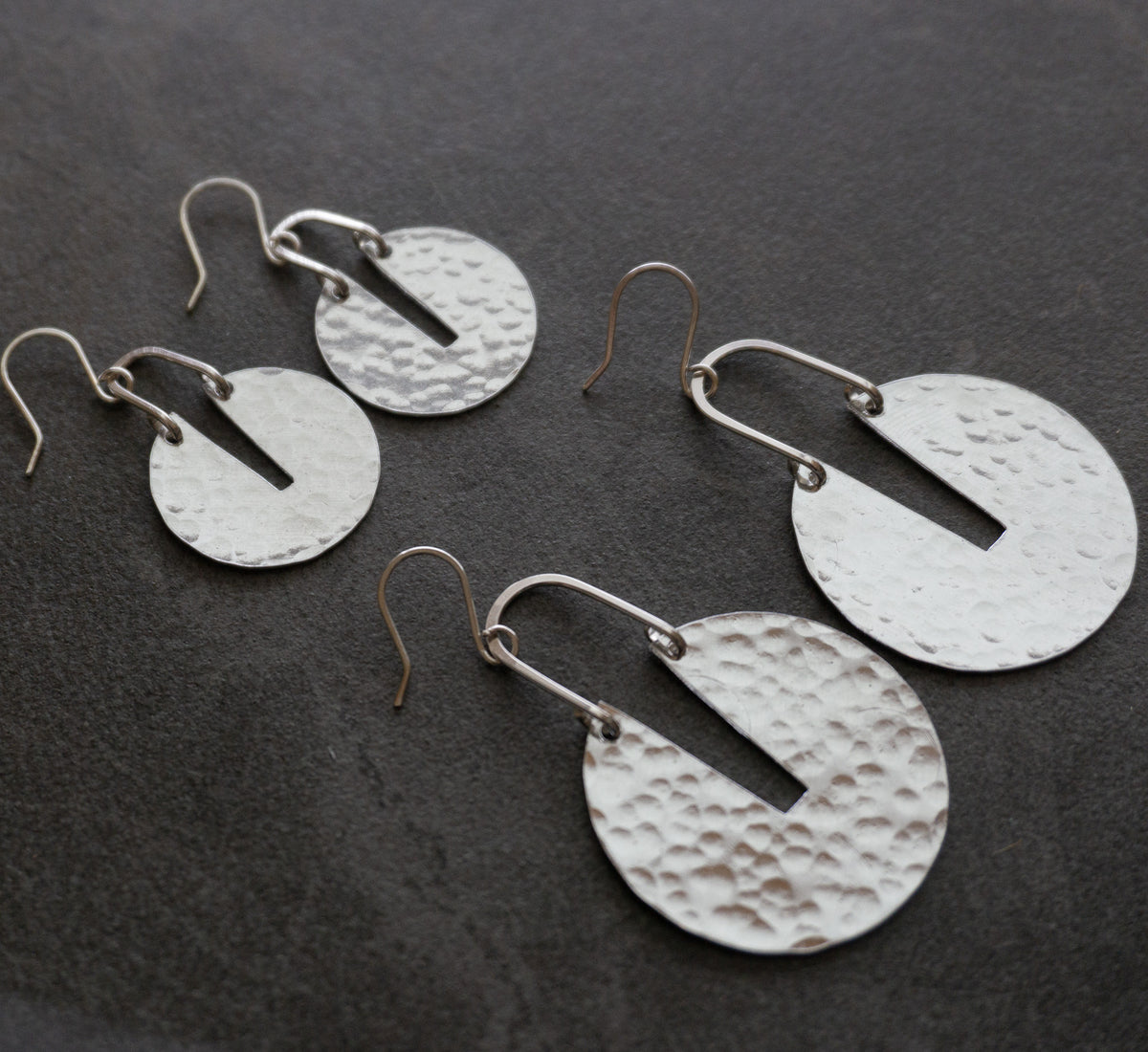 Kinetic Aluminum Sundial Earrings