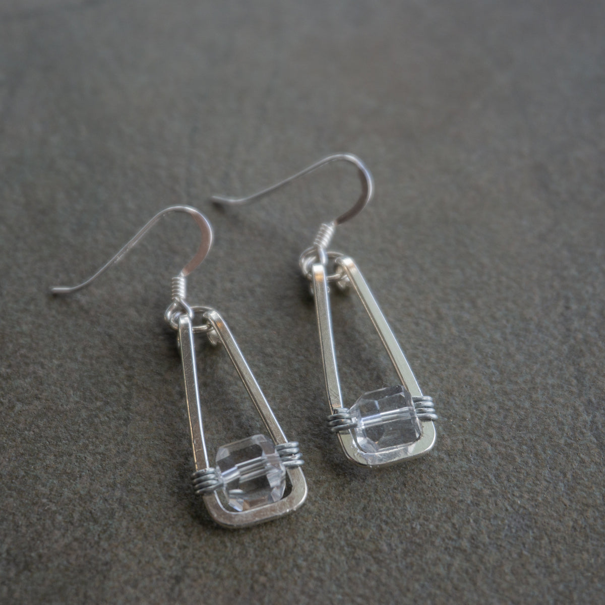 Small Crystal Swing Earrings