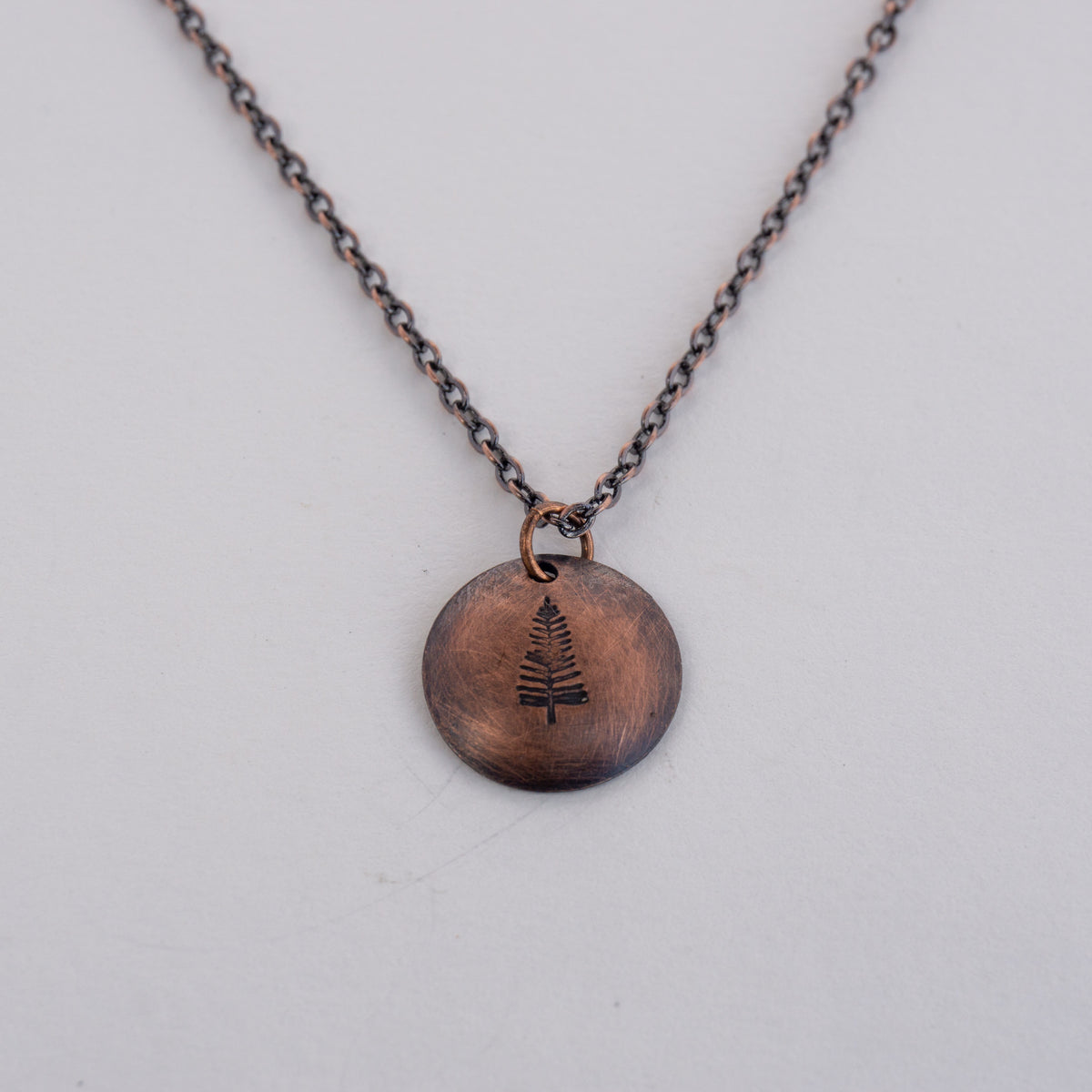 Stamped Tree Necklace