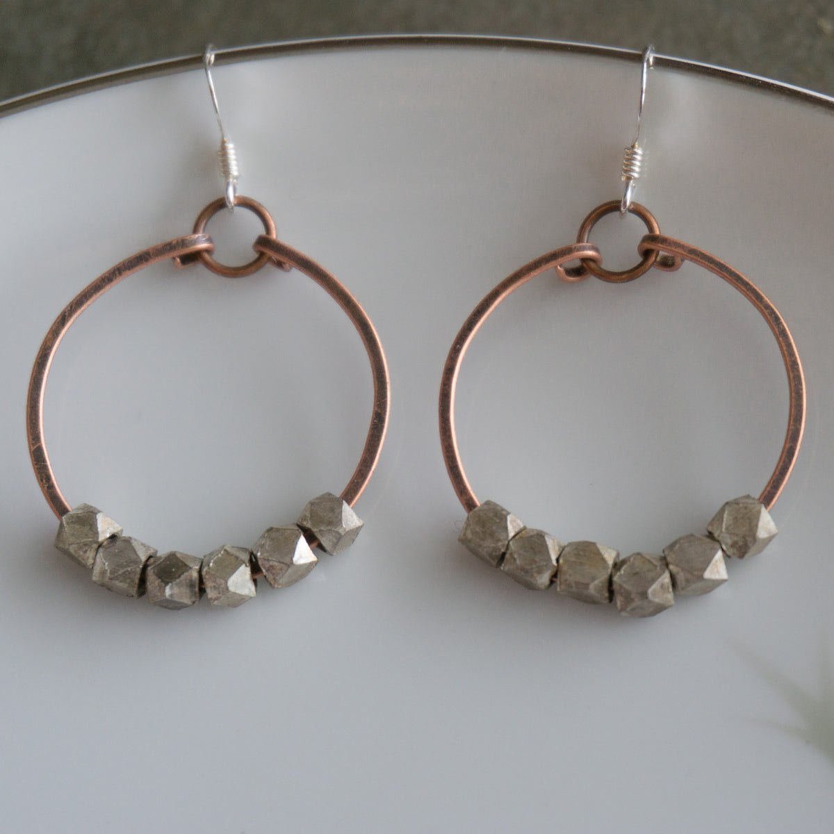 Corona Earrings - Copper