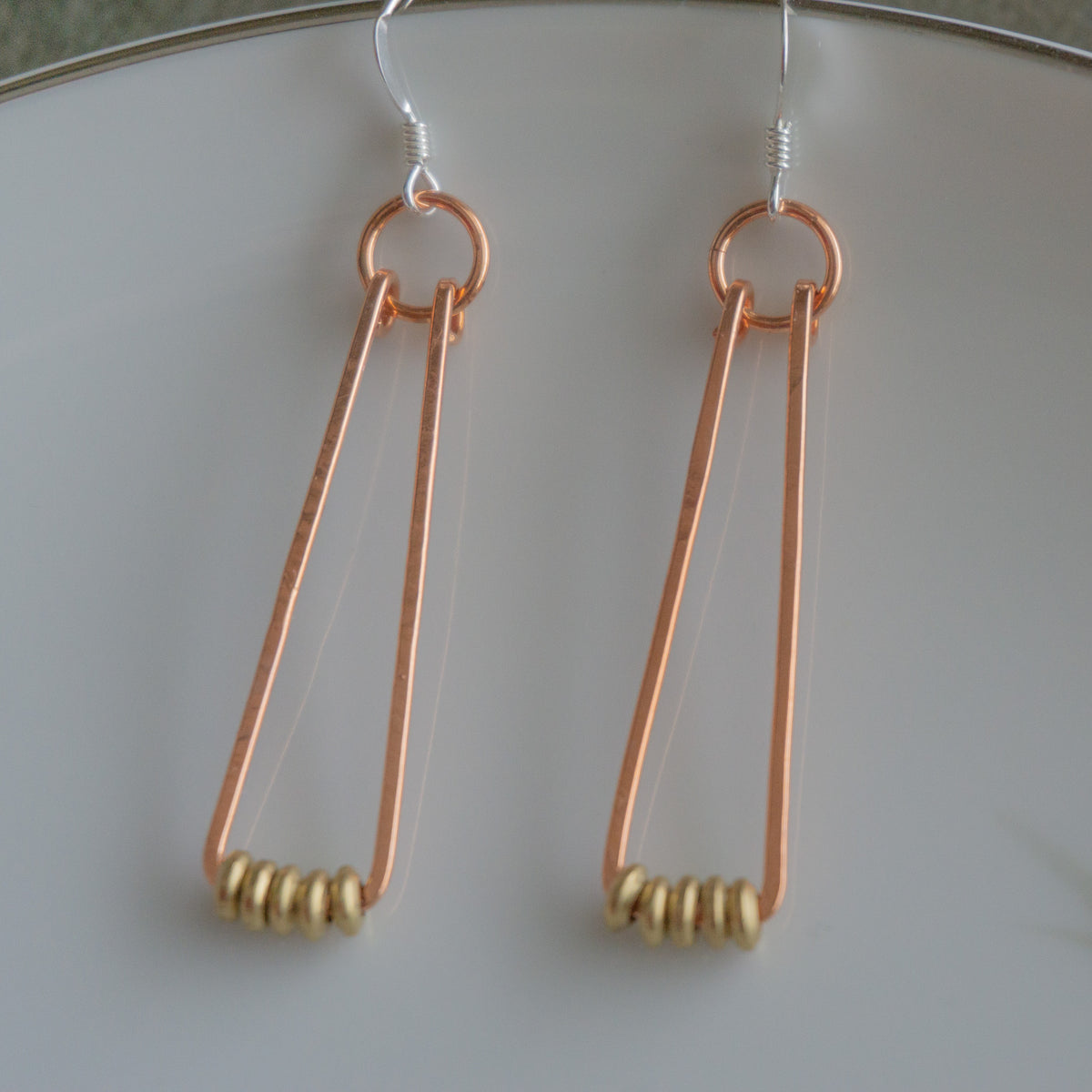 Swing Earrings - Copper Mixed Metal
